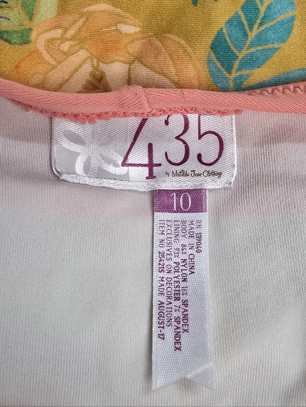 Matilda Jane 435 Golden Floral Swim Suit Bottoms Girls Size 10 - Picture 4 of 5